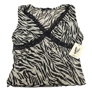 Vibe W-L Zebra Bring Cami Tank Top NWT